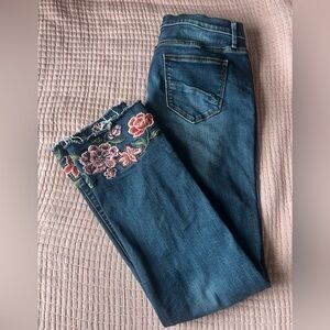 Driftwood Embroidered Straight Jeans
